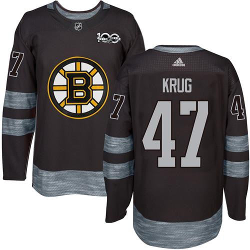 Bruins #47 Torey Krug Black 1917-2017 100th Anniversary Stitched Hockey Jersey