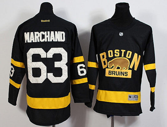 Bruins 63 Brad Marchand Black 2016 Winter Classic Reebok Youth Hockey Jersey