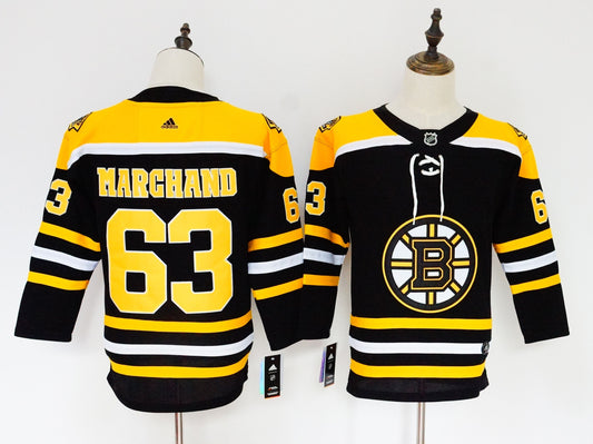 Bruins 63 Brad Marchand Black Women Hockey Jersey