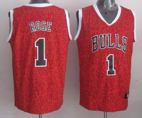 Bulls #1 Derrick Rose Red Crazy Light Stitched Basketball Jersey