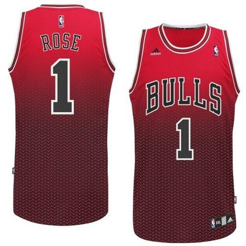 Bulls #1 Derrick Rose Red Resonate Fashion Swingman Stitched Basketball Jersey