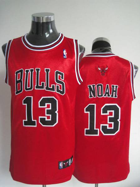 Bulls #13 Joakim Noah Stitched Red Basketball Jersey