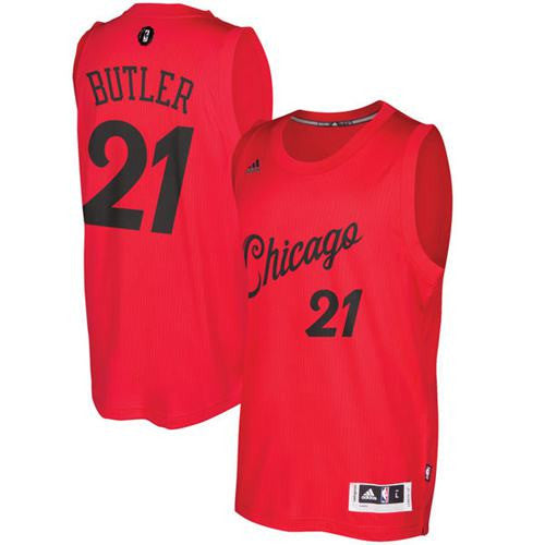 Bulls #21 Jimmy Butler Red 2016-2017 Christmas Day Stitched Basketball Jersey