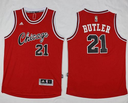 Bulls #21 Jimmy Butler Red Hardwood Classics Performance Stitched Basketball Jersey