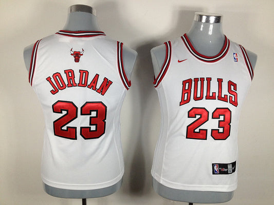 Bulls 23 JORDAN White New Fabric Women Basketball Jersey