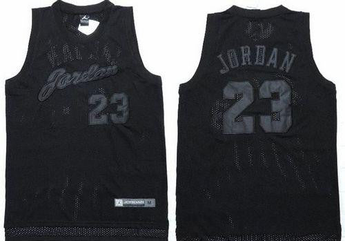 Bulls #23 Michael Jordan All Black Stitched Basketball Jersey