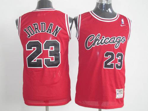 Bulls #23 Michael Jordan Red Throwback Stitched Basketball Jersey