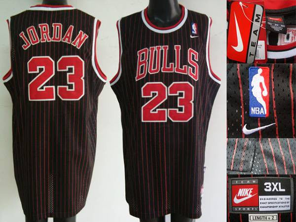 Bulls #23 Michael Jordan Stitched Black Red Basketball Jersey