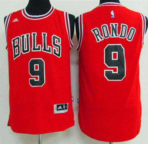 Bulls #9 Rajon Rondo Red Stitched Basketball Jersey