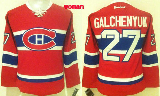 Canadiens 27 Alex Galchenyuk Red Women Hockey Jersey