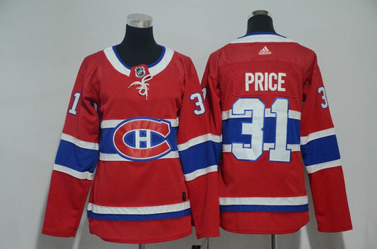 Canadiens 31 Carey Price Red Women Hockey Jersey