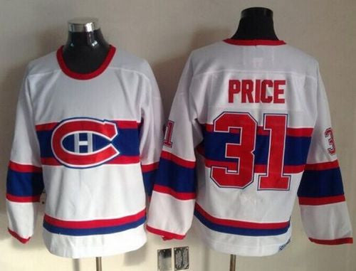 Canadiens #31 Carey Price White CCM Throwback Stitched Hockey Jersey