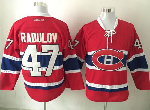 Canadiens #47 Alexander Radulov Red Stitched Hockey Jersey