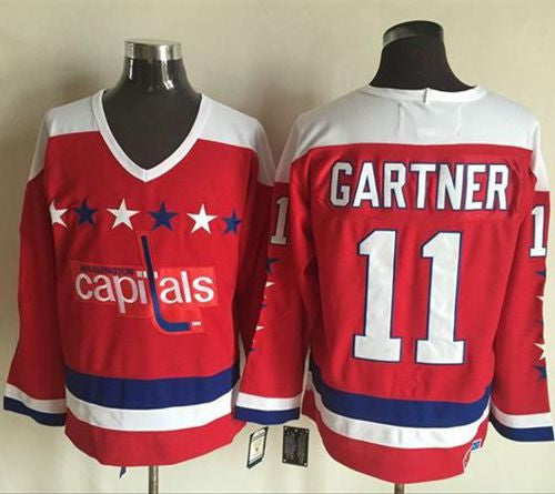 Capitals #11 Mike Gartner Red Alternate CCM Throwback Stitched Hockey Jersey