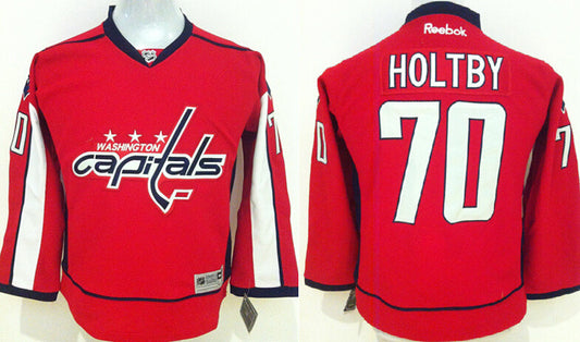 Capitals 70 Braden Holtby Red Youth Reebok Hockey Jersey