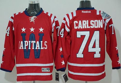 Capitals #74 John Carlson 2015 Winter Classic Red Stitched Hockey Jersey