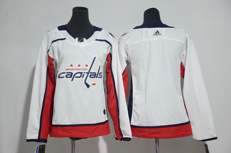 Capitals Blank White Women Hockey Jersey