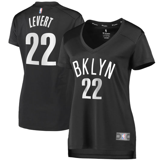 Caris Levert Brooklyn Nets Branded Women's Fast Break Player Basketball Jersey - Statement Edition - Black