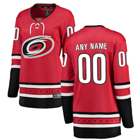 Carolina Hurricanes Branded Women's Alternate Breakaway Custom Hockey Jersey - Red