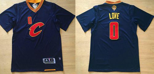 Cavaliers #0 Kevin Love Navy Blue Short Sleeve "C" Stitched Basketball Jersey