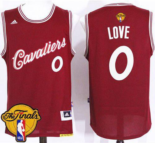 Cavaliers #0 Kevin Love Red 2015-2016 Christmas Day The Finals Patch Stitched Basketball Jersey