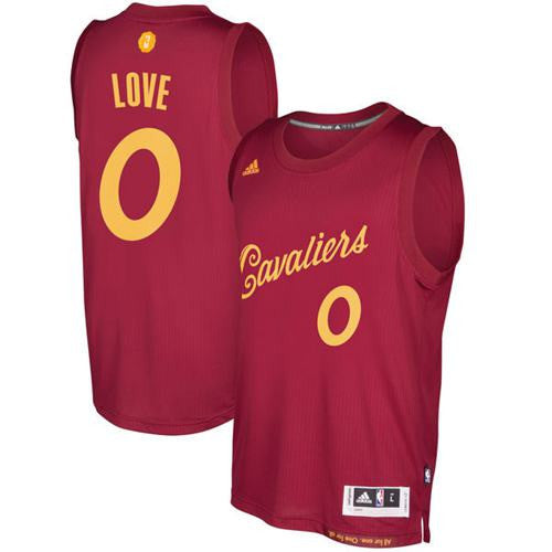 Cavaliers #0 Kevin Love Red 2016-2017 Christmas Day Stitched Basketball Jersey