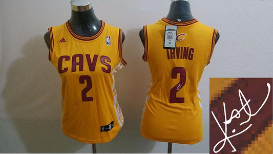 Cavaliers 2 Irving Yellow Signature Edition Women Basketball Jerseys