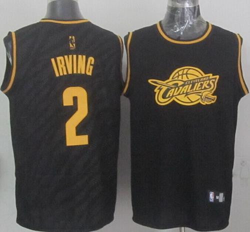 Cavaliers #2 Kyrie Irving Black Precious Metals Fashion Stitched Basketball Jersey