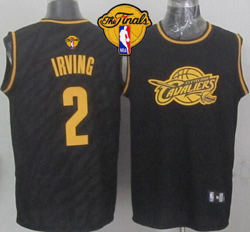 Cavaliers #2 Kyrie Irving Black Precious Metals Fashion The Finals Patch Stitched Basketball Jersey