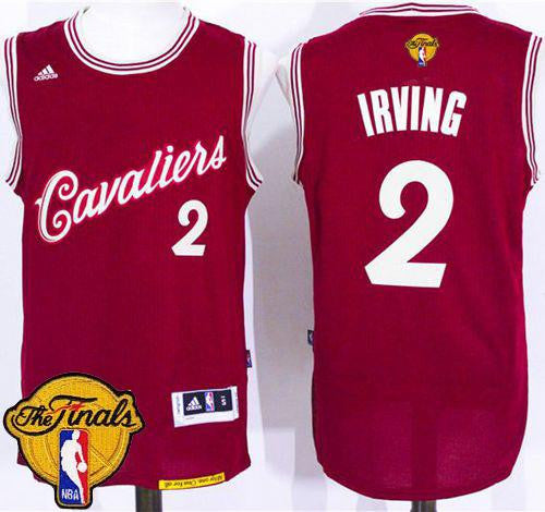 Cavaliers #2 Kyrie Irving Red 2015-2016 Christmas Day The Finals Patch Stitched Basketball Jersey