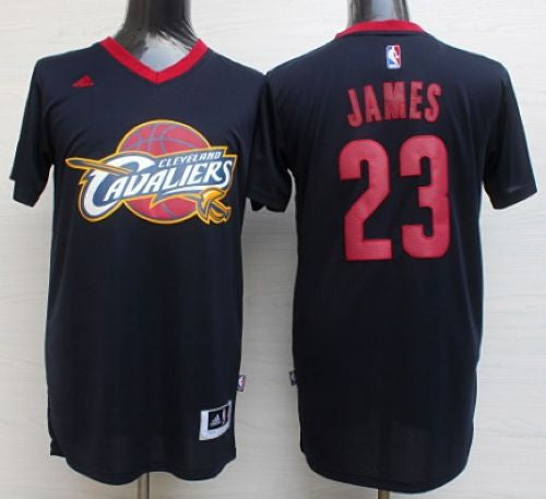 Cavaliers #23 LeBron James Black Short Sleeve Fashion Stitched Basketball Jersey