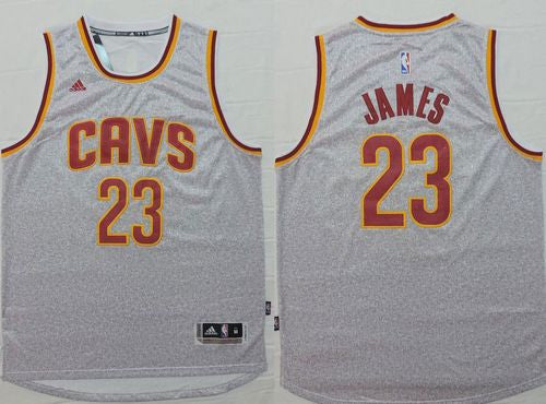 Cavaliers #23 LeBron James Gray Fashion Stitched Basketball Jersey