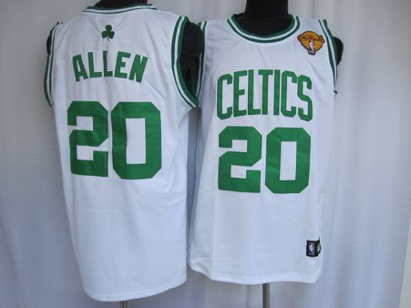 Celtics #20 Ray Allen Stitched White Final Patch Basketball Jersey