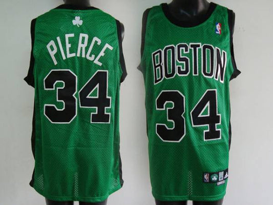 Celtics #34 Paul Pierce Stitched Green Black Number Basketball Jersey