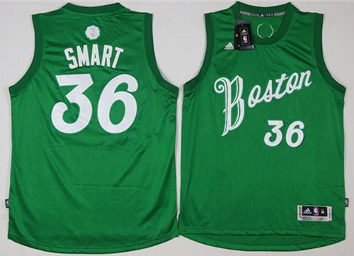 Celtics #36 Marcus Smart Green 2016-2017 Christmas Day Stitched Basketball Jersey