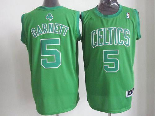 Celtics #5 Kevin Garnett Green Big Color Fashion Stitched Basketball Jersey