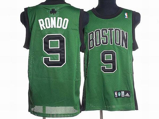 Celtics #9 Rajon Rondo Stitched Green Black Number Basketball Jersey