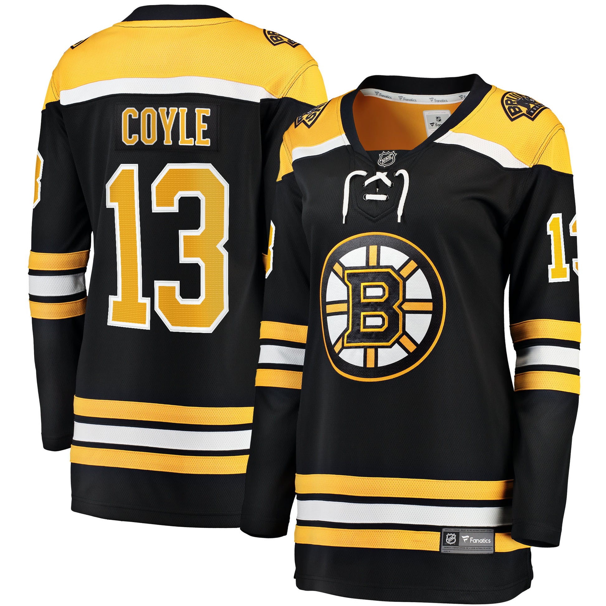 Charlie Coyle Boston Bruins Branded Women's Home Breakaway Hockey Jersey - Black