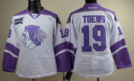 Chicago Blackhawks 19 Toews White Women Hockey Jersey