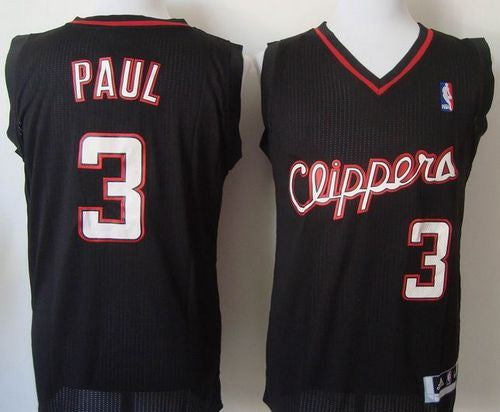 Clippers #3 Chris Paul Black Revolution 30 Stitched Basketball Jersey