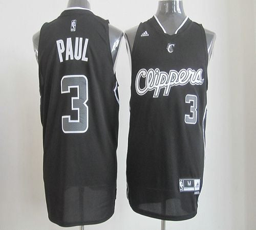 Clippers #3 Chris Paul Black Shadow Stitched Basketball Jersey