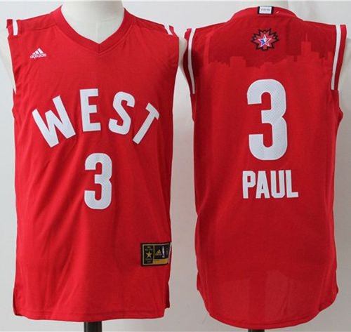 Clippers #3 Chris Paul Red 2016 All Star Stitched Basketball Jersey