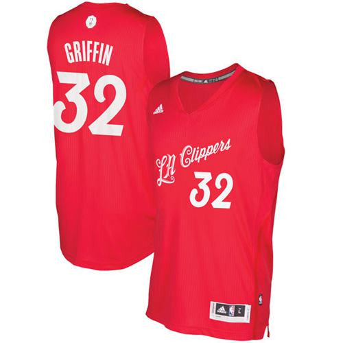 Clippers #32 Blake Griffin Red 2016-2017 Christmas Day Stitched Basketball Jersey