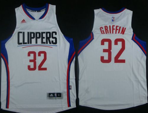 Clippers #32 Blake Griffin Stitched White Basketball Jersey