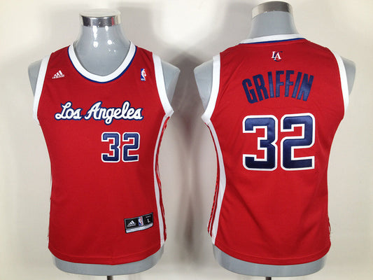 Clippers 32 Griffin Red Women Basketball Jersey