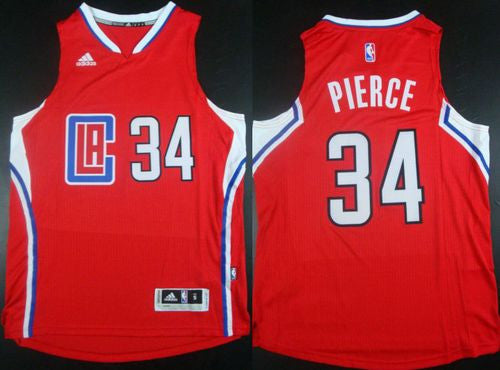 Clippers #34 Paul Pierce Red Stitched Basketball Jersey