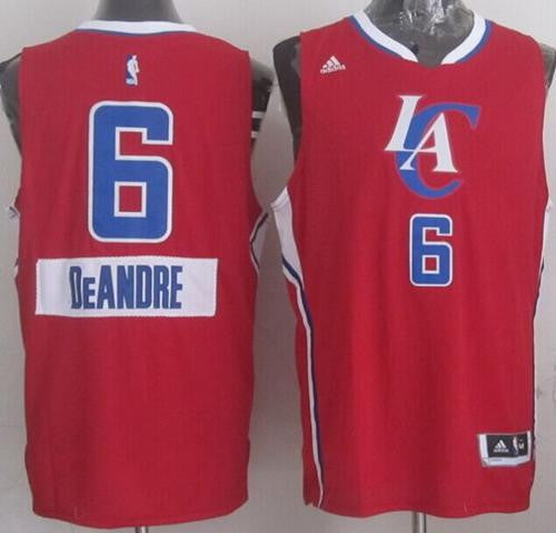 Clippers #6 DeAndre Jordan Red 2014-15 Christmas Day Stitched Basketball Jersey