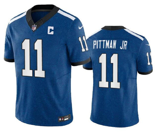  11 Michael Pittman Jr. Royal F.U.S.E. Limited C Patch Throwback Jersey