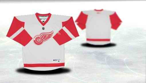 Detroit Red Wings Youth Customized White Hockey Jersey