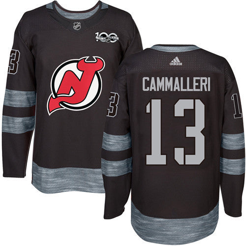 Devils #13 Mike Cammalleri Black 1917-2017 100th Anniversary Stitched Hockey Jersey